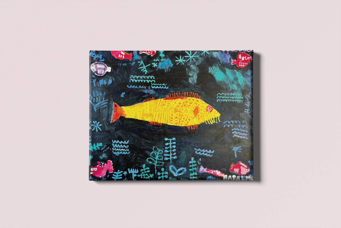 Pez dorado — Interpretación inspirada en Paul Klee