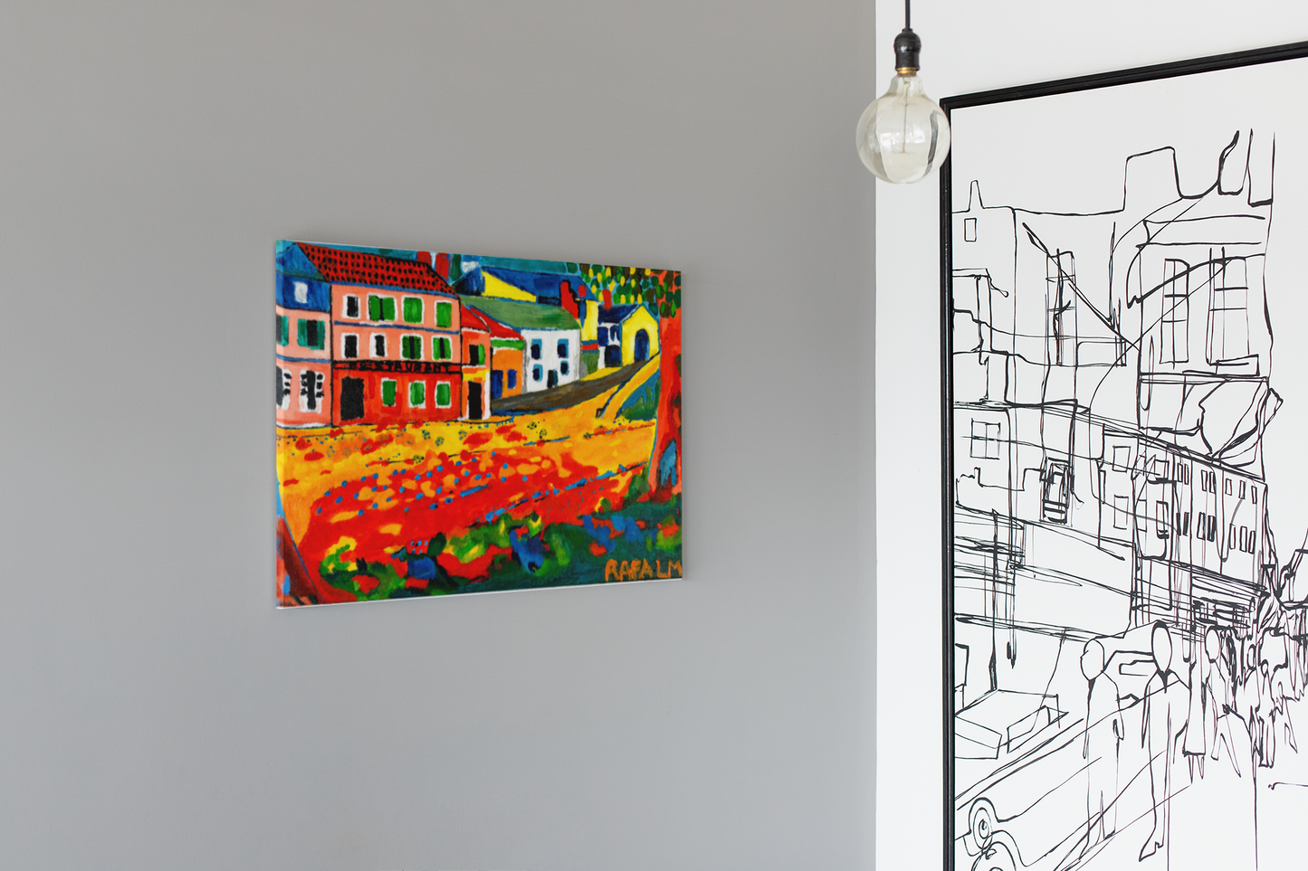 Paisaje — Interpretación inspirada en Maurice Vlaminck