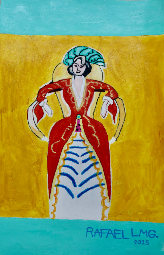Dama en rojo