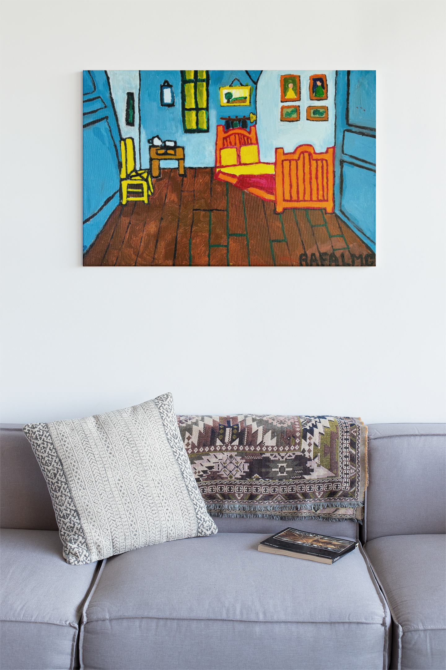 Habitación interior — Interpretación inspirada en Van Gogh
