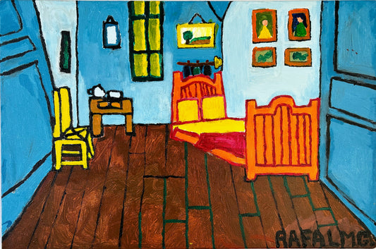 Habitación interior — Interpretación inspirada en Van Gogh