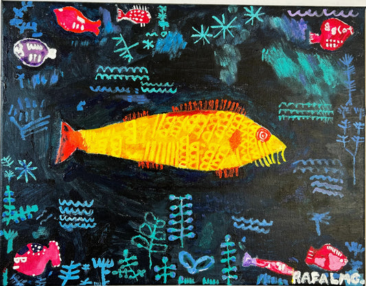 Pez dorado — Interpretación inspirada en Paul Klee